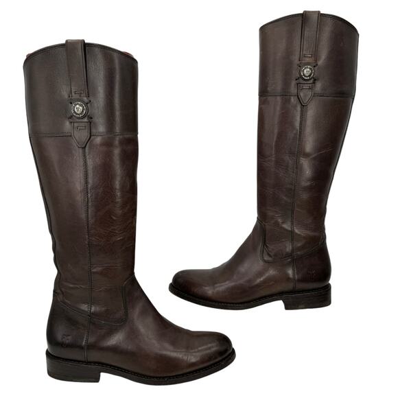 Frye Jayden Tall Button Boots Women's SZ 9 Brown Boho Casual Equestrian Western - Picture 3 of 13